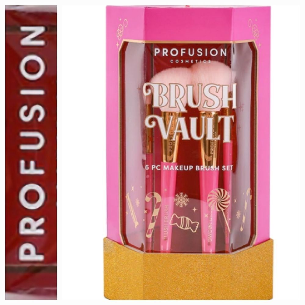 Profusion Cosmetics Brush Vault 6-PC Makeup Brush Set